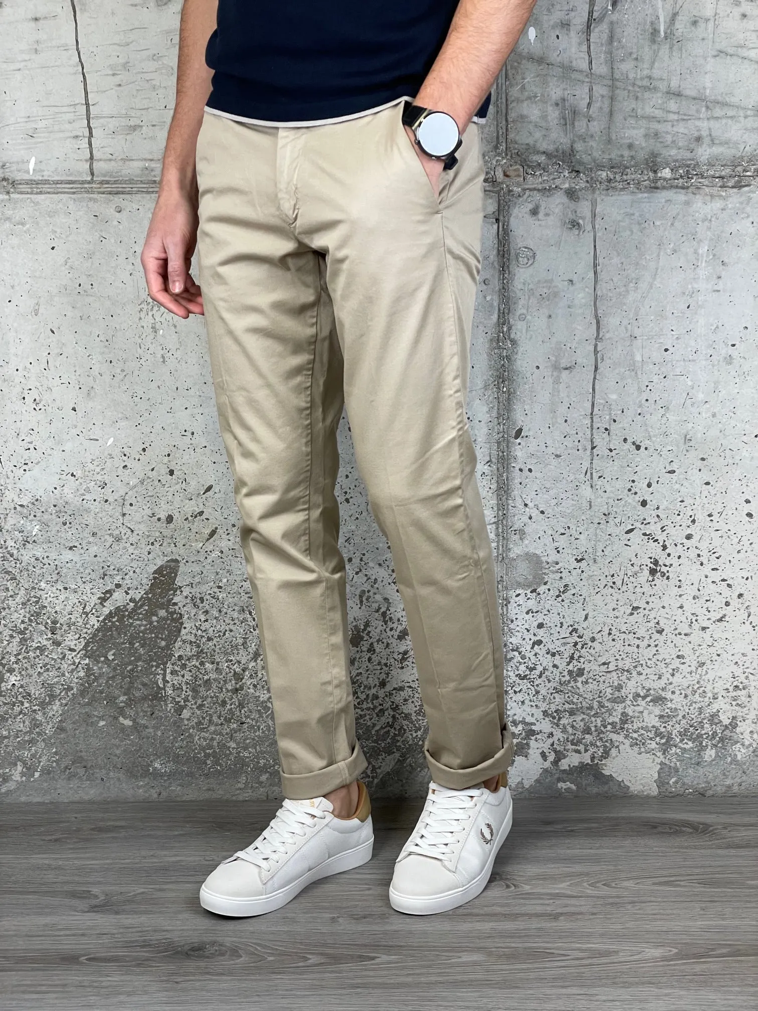 40Weft Pantalone Cotone Slim Lenny Beige