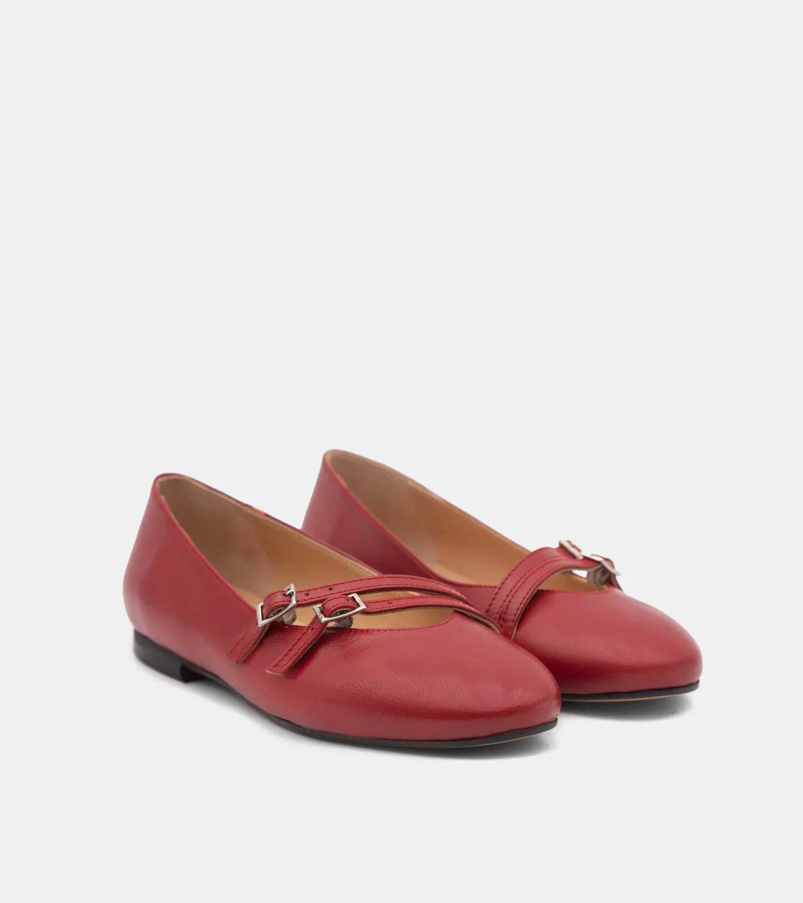 BALLERINE PELLE ROSSO