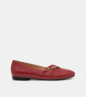 BALLERINE PELLE ROSSO