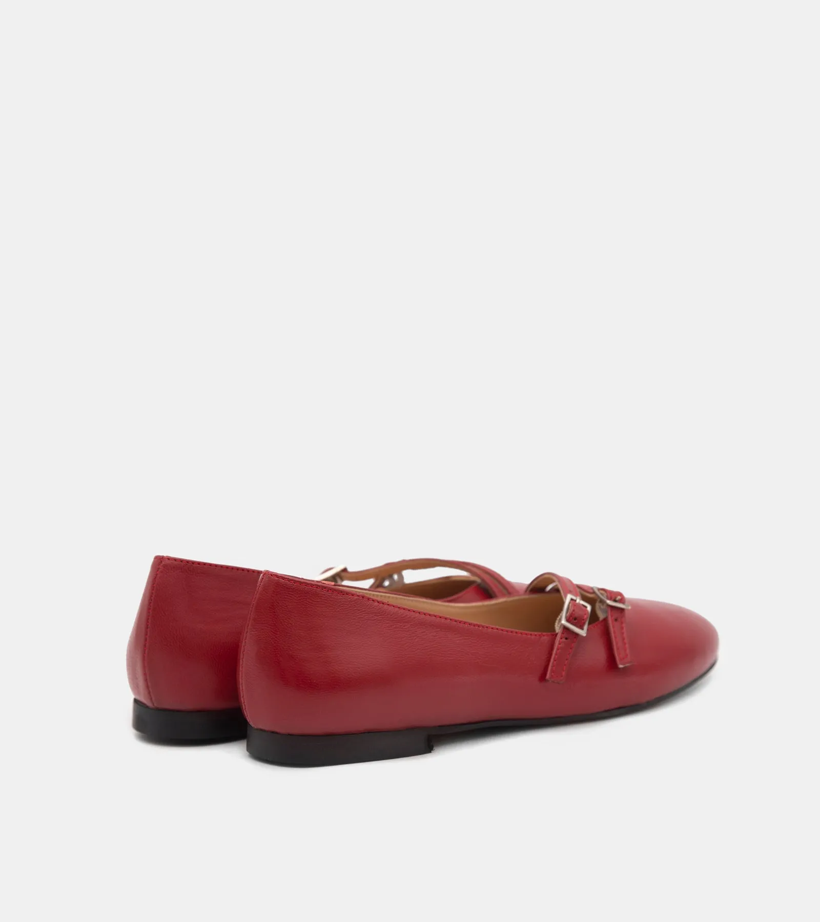 BALLERINE PELLE ROSSO