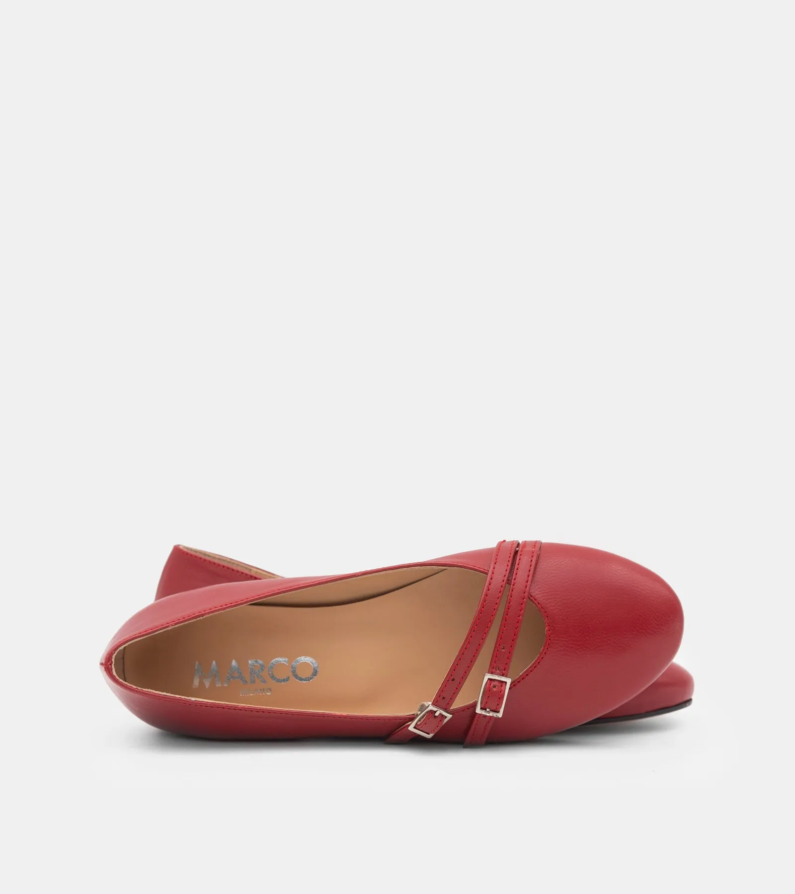 BALLERINE PELLE ROSSO