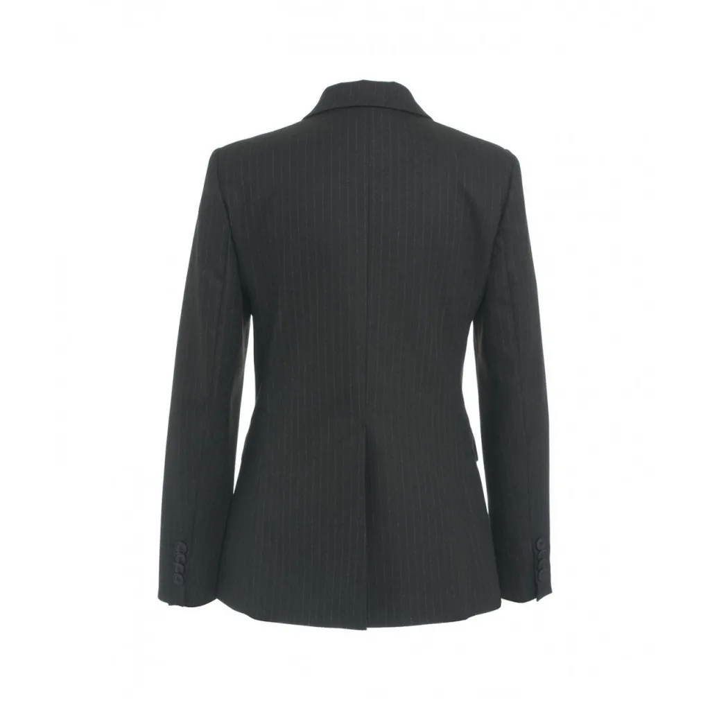 Blazer gessato nero