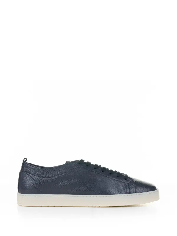 Blue leather sneaker