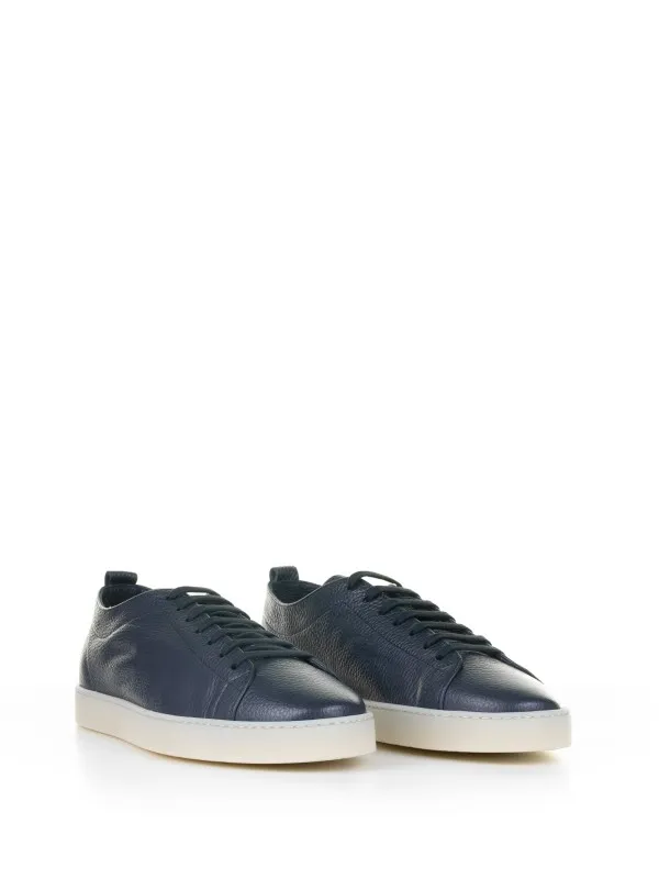 Blue leather sneaker