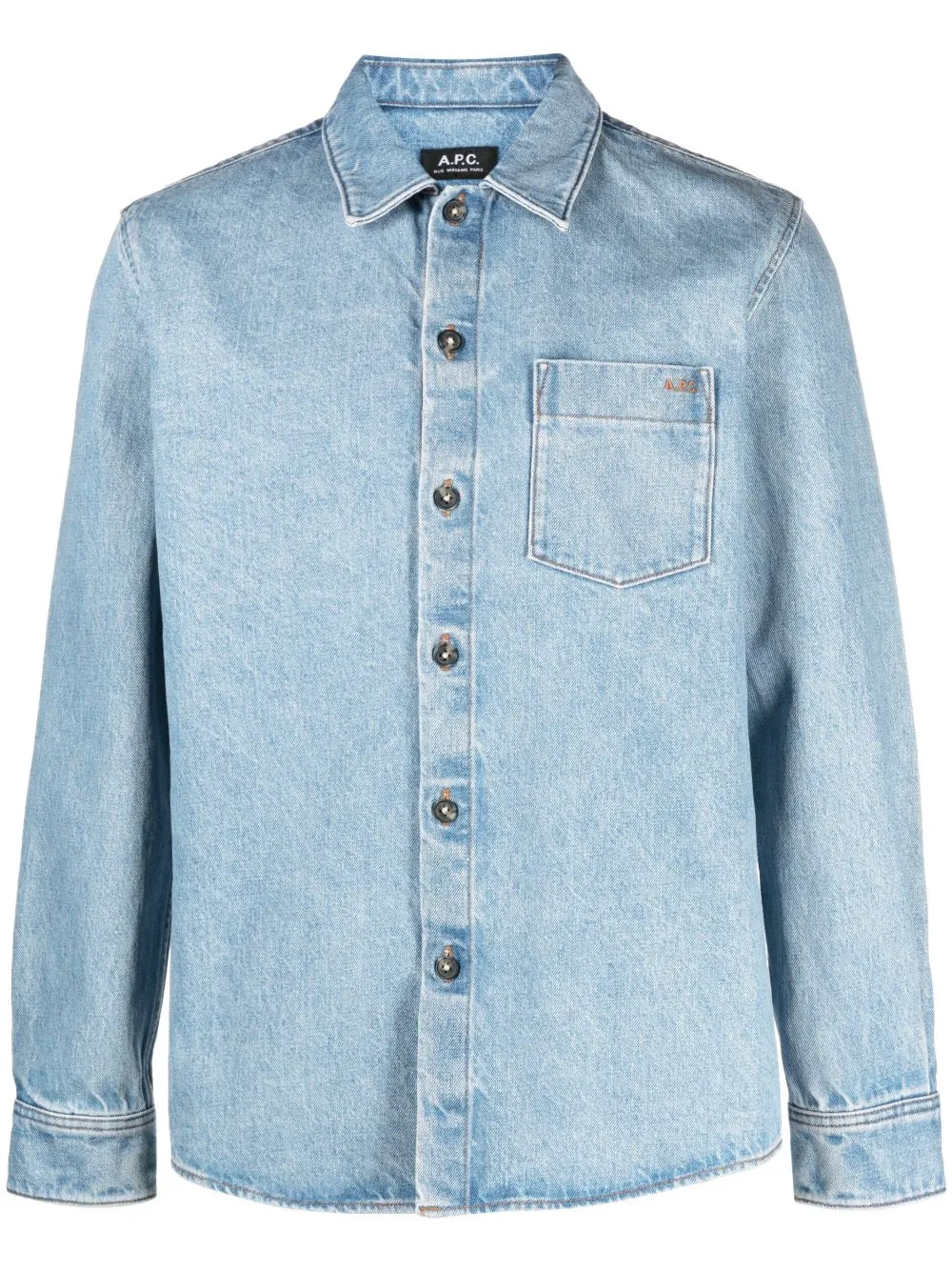 camicia denim blu chiaro