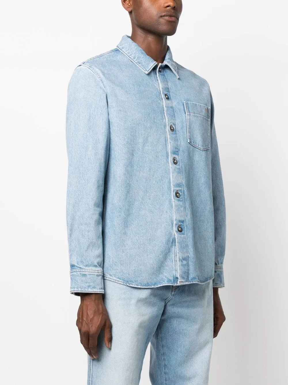 camicia denim blu chiaro