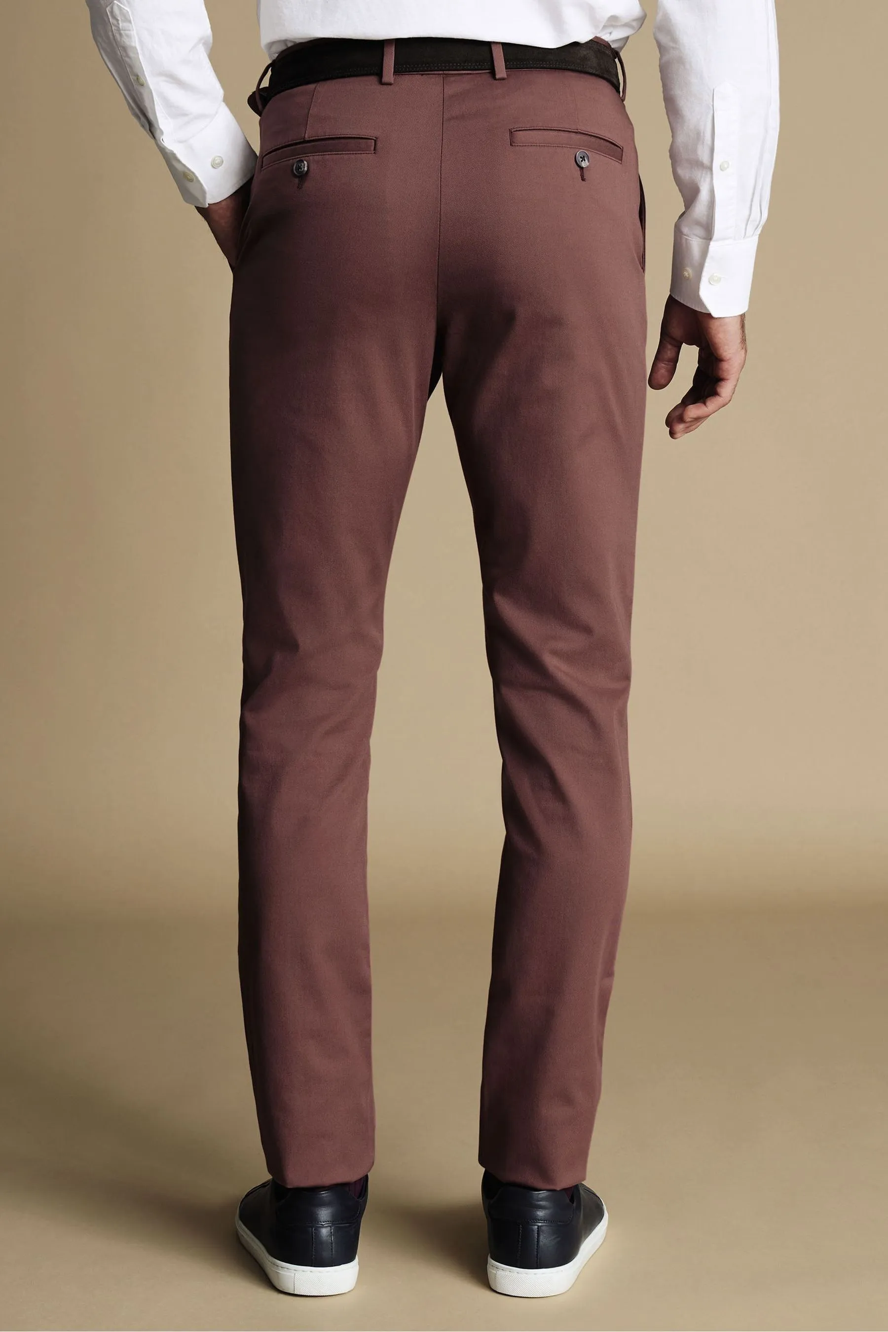 Charles Tyrwhitt Vestibilità attillata / Slim Ultimate - Pantaloni chino no stiro