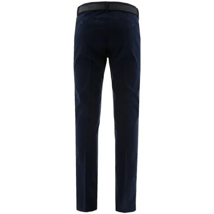 Chino pantalon katoen-stretch blauw