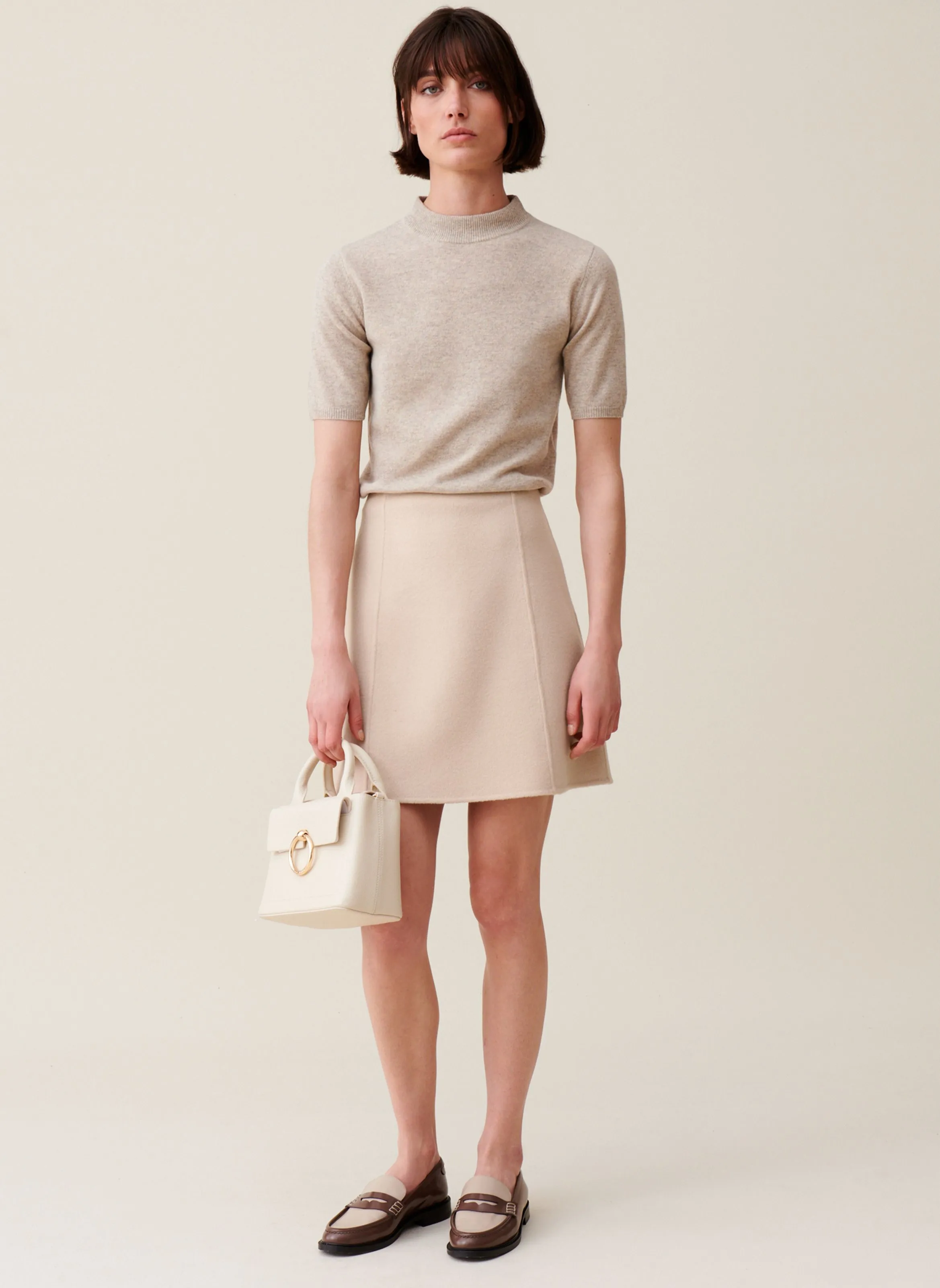  CLAUDIE PIERLOT   Gonna corta Clara | Beige