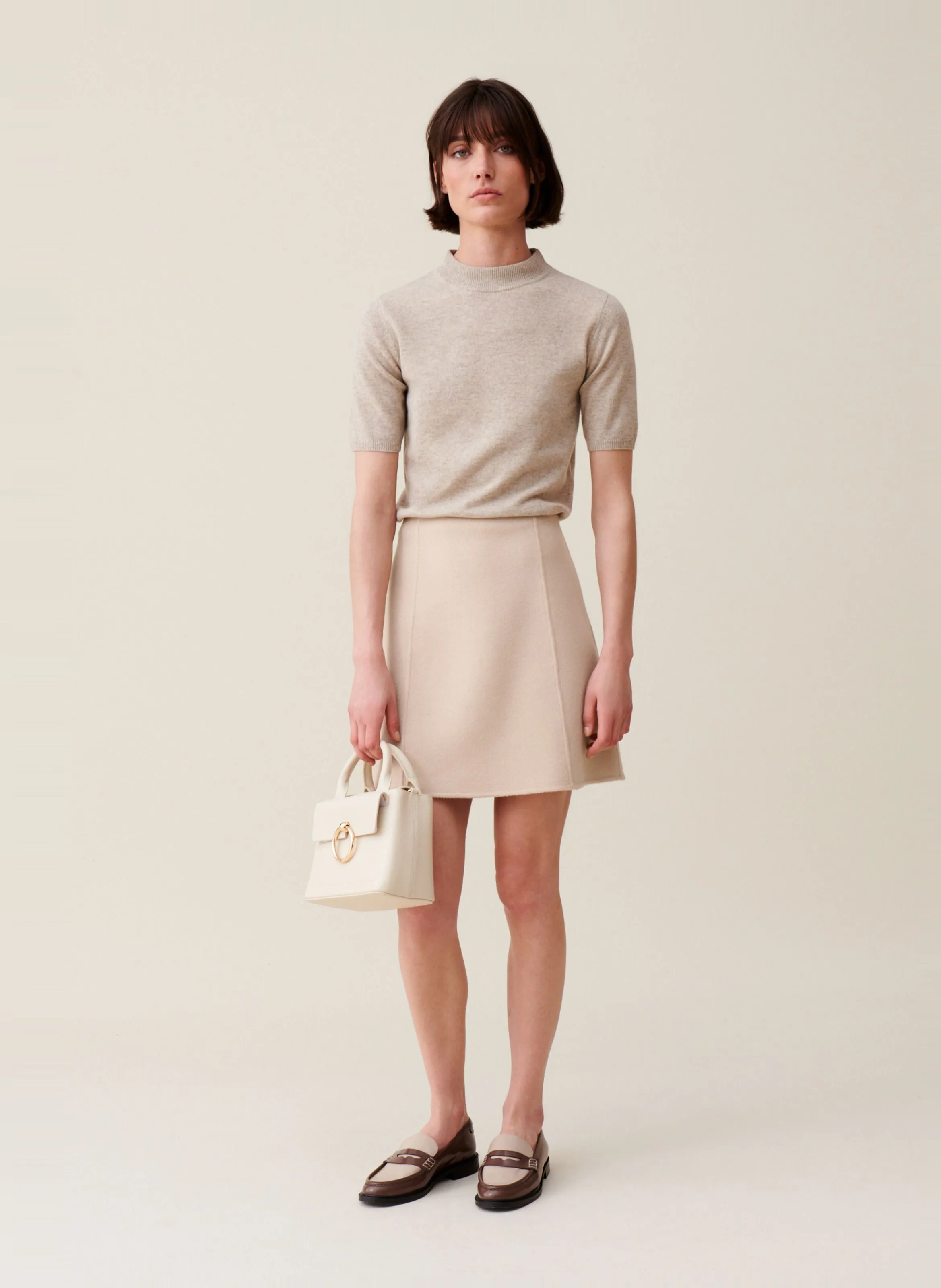  CLAUDIE PIERLOT   Gonna corta Clara | Beige