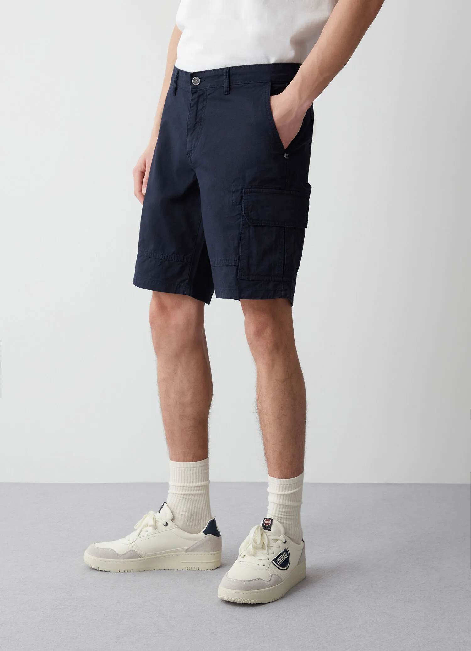 Cotton shorts with pockets