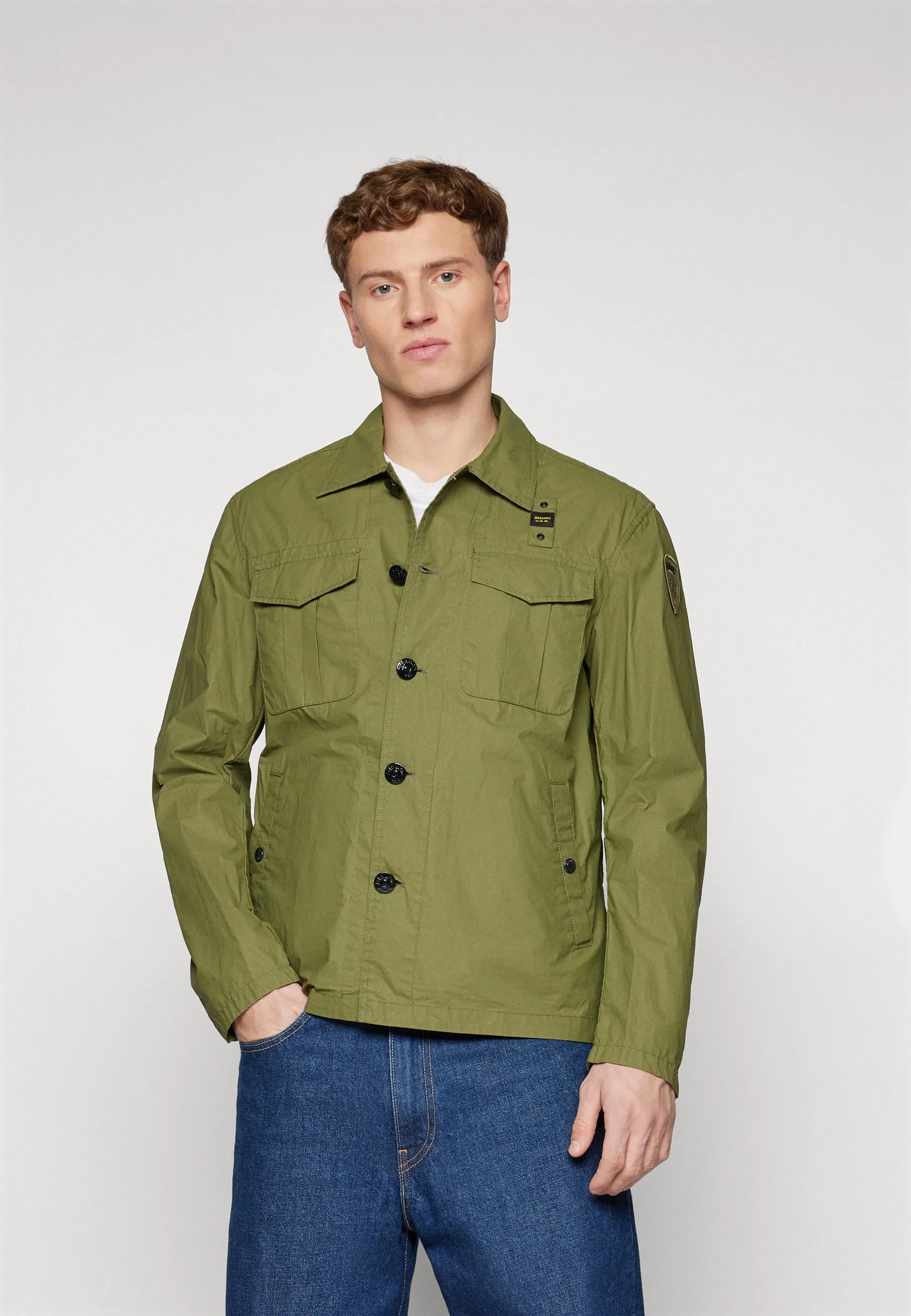 FASHION MILITARY OVER SHIRT JACKET MULTI POCKET - Giacca leggera