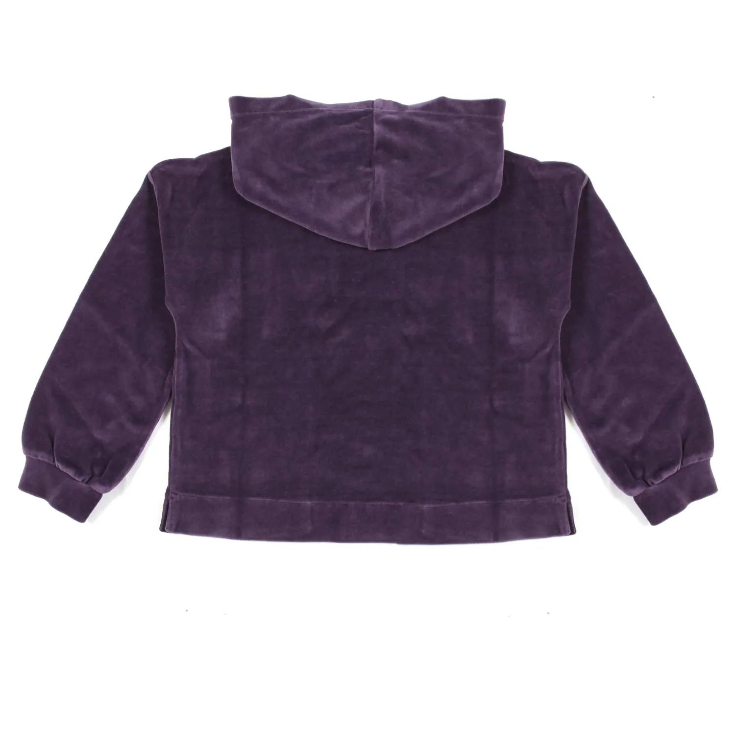 Felpa Hoodie Ciniglia Viola Bambina