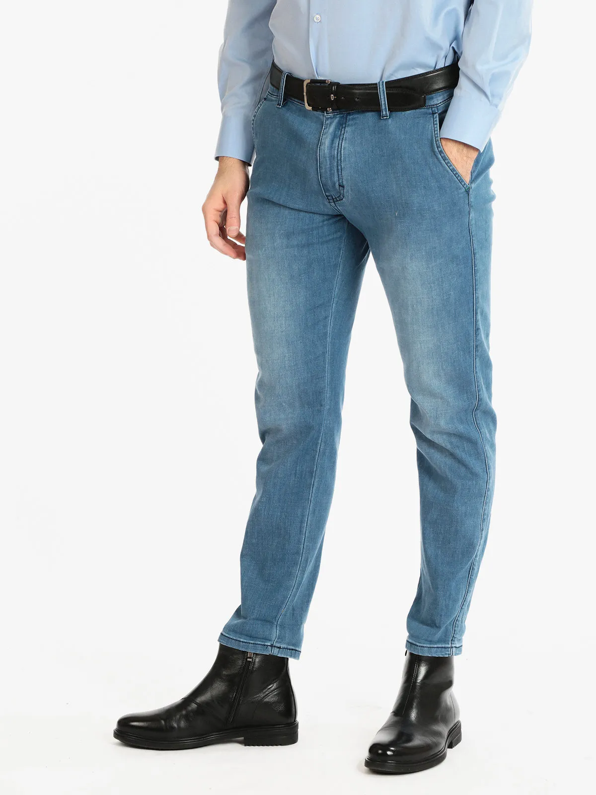 Frankie Malone Pantalon homme en coton effet jean