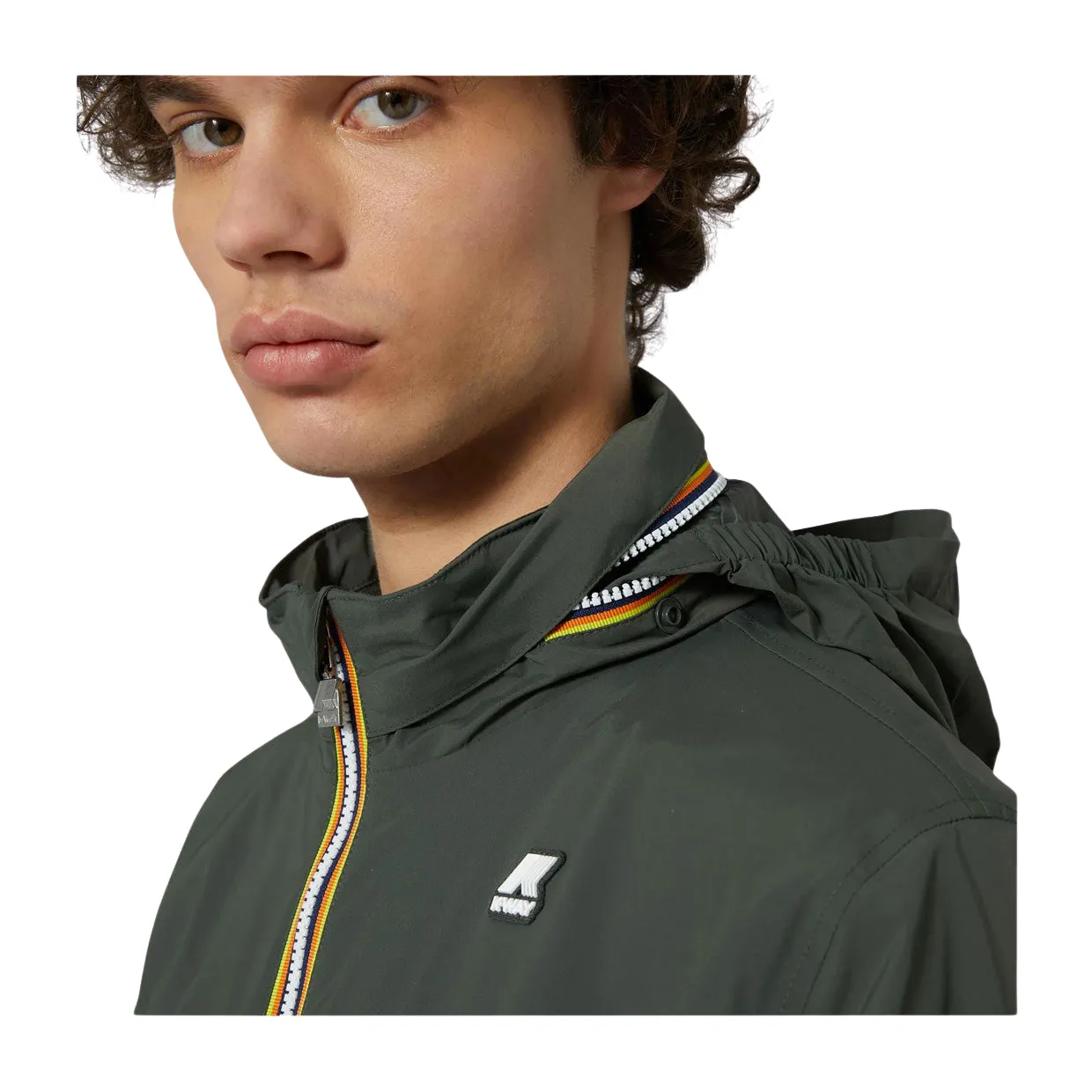 Giubbino K-Way Amaury Stretch Nylon Jersey Verde