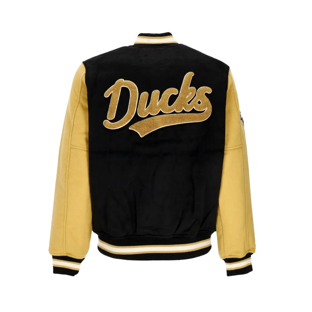 giubbotto college uomo nhl team legacy varsity jacket anaduc BLACK/GOLD