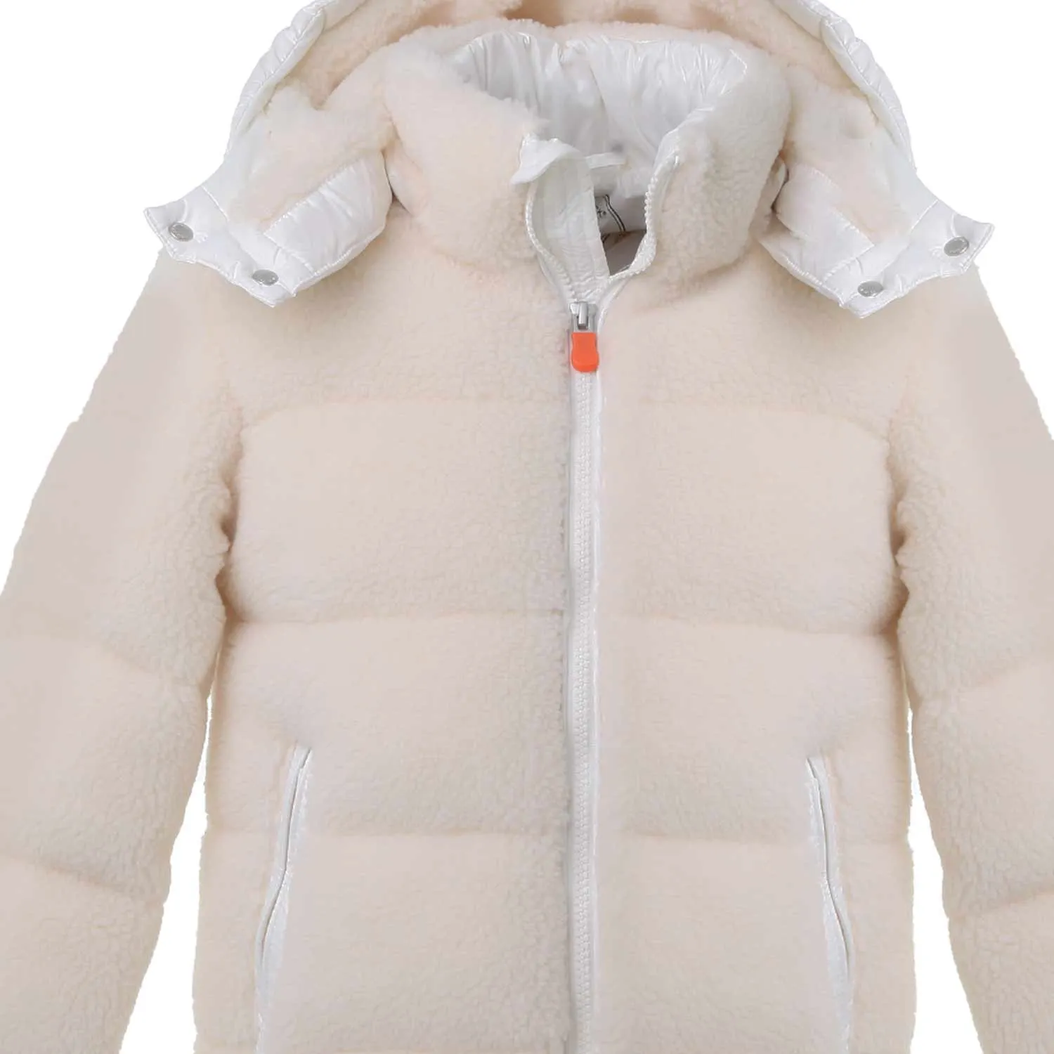 Giubbotto Ridge Bianco In Eco Teddy E Nylon