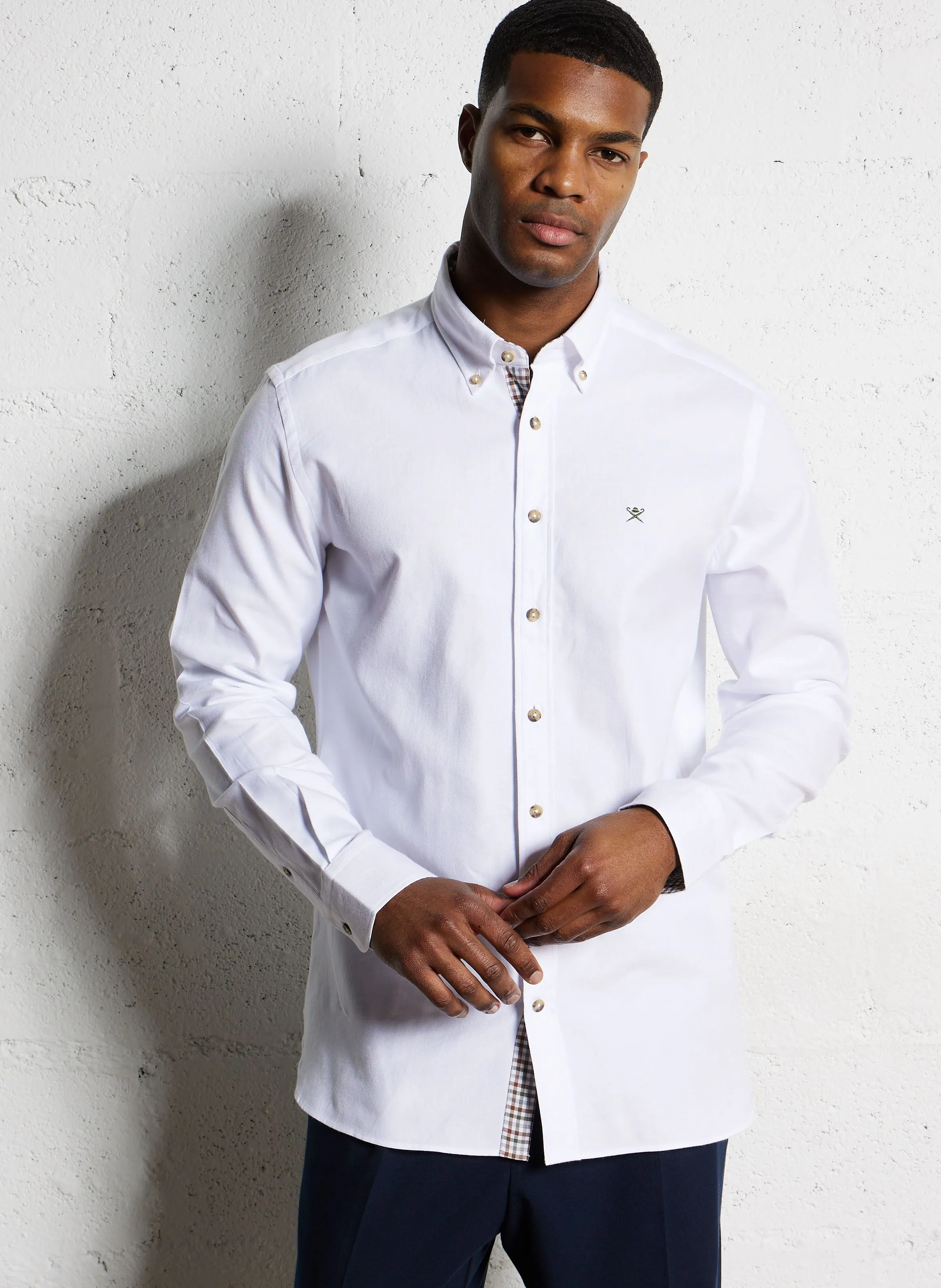  HACKETT   Camicia dritta in cotone | Bianco