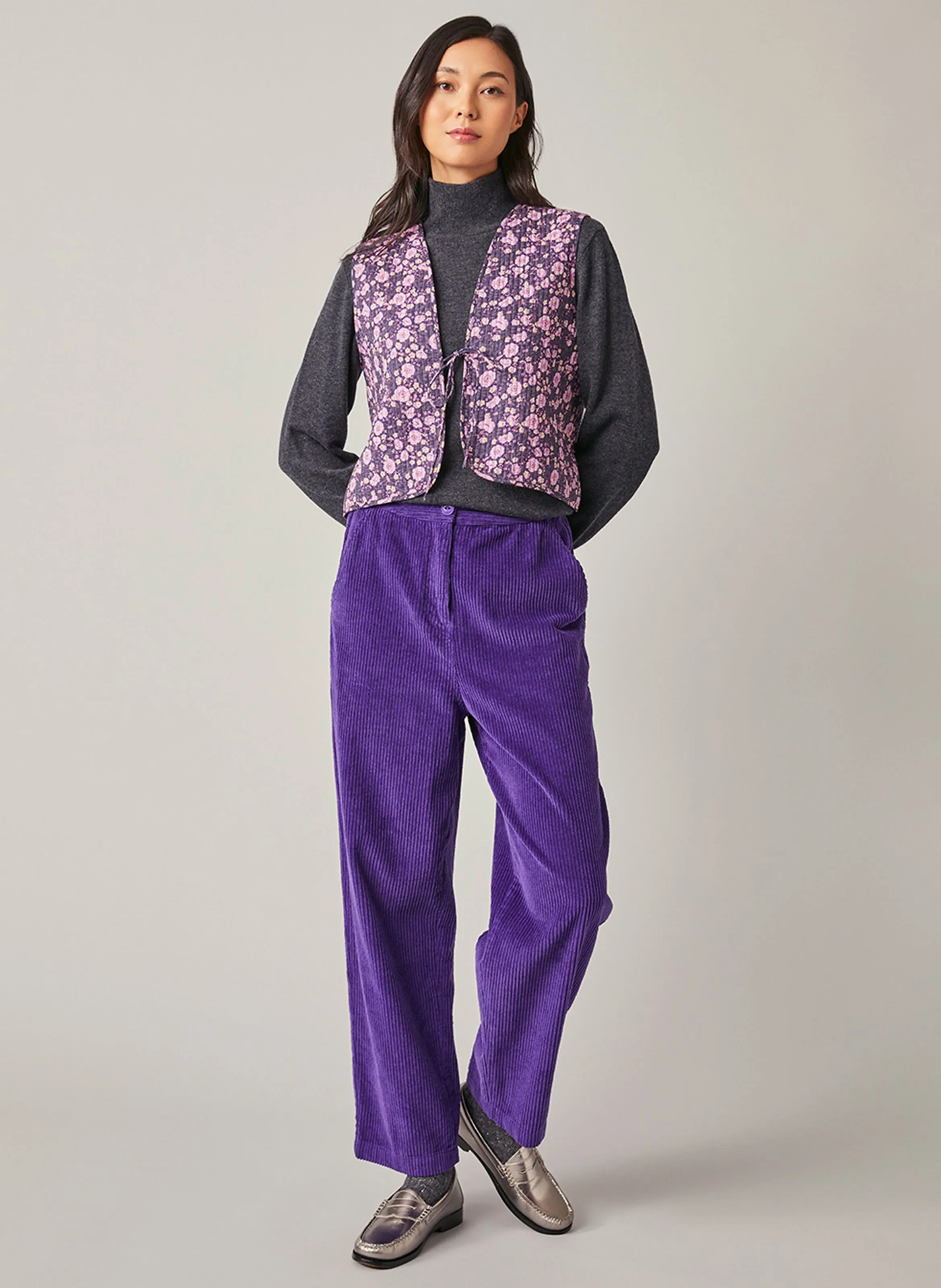  HARRIS WILSON   FRANCK - Pantalon droit en coton  | Violet