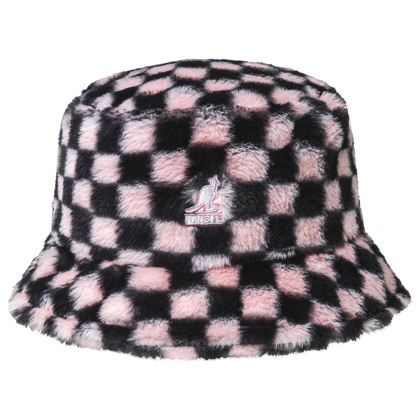 Kangol Faux Fur Bucket Pepto Check - Cappello Multicolore    