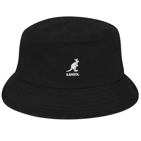 Kangol Washed Bucket - Cappello da Pescatore Nero    