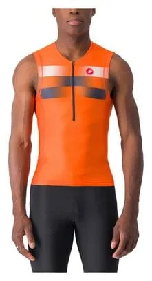 Maglia da triathlon senza maniche Castelli Free Tri 2 Orange