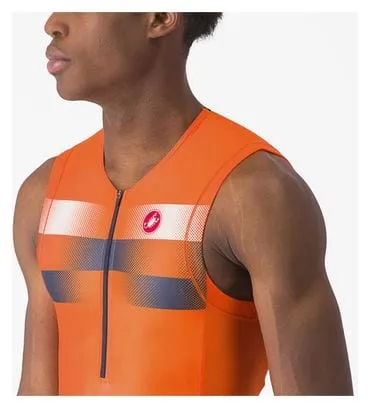 Maglia da triathlon senza maniche Castelli Free Tri 2 Orange