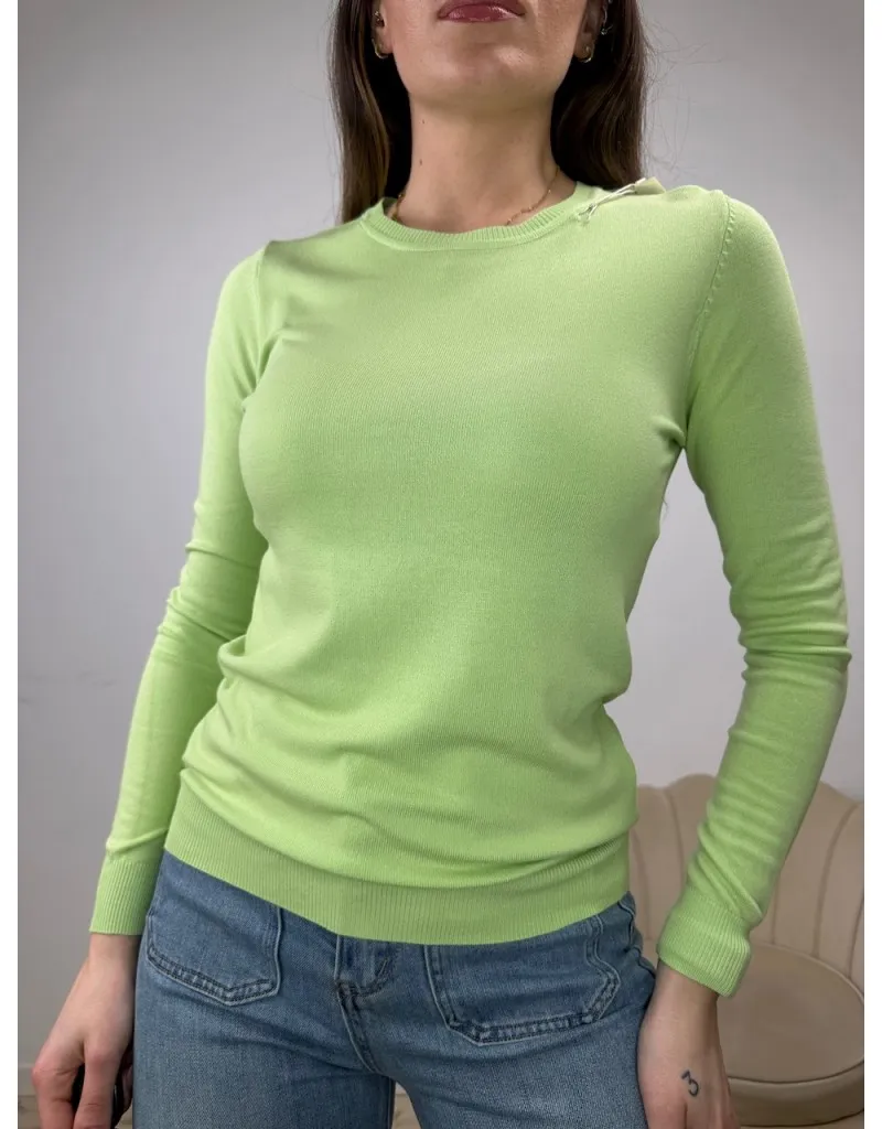 MAGLIA PRIMAVERILE BASIC VERDE