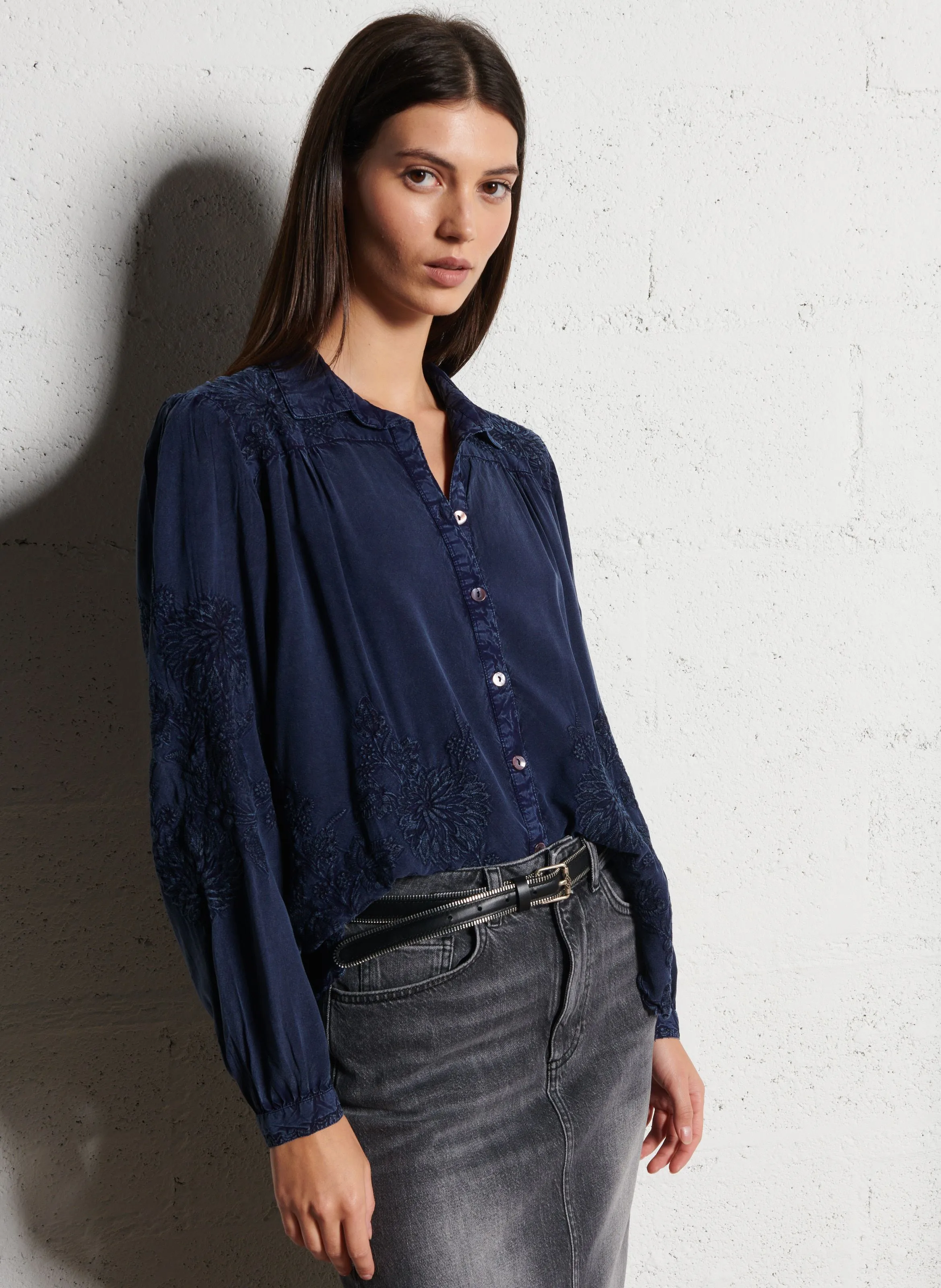  MAISON HOTEL   ARIANA - Camicia collo classico in cotone | Blu