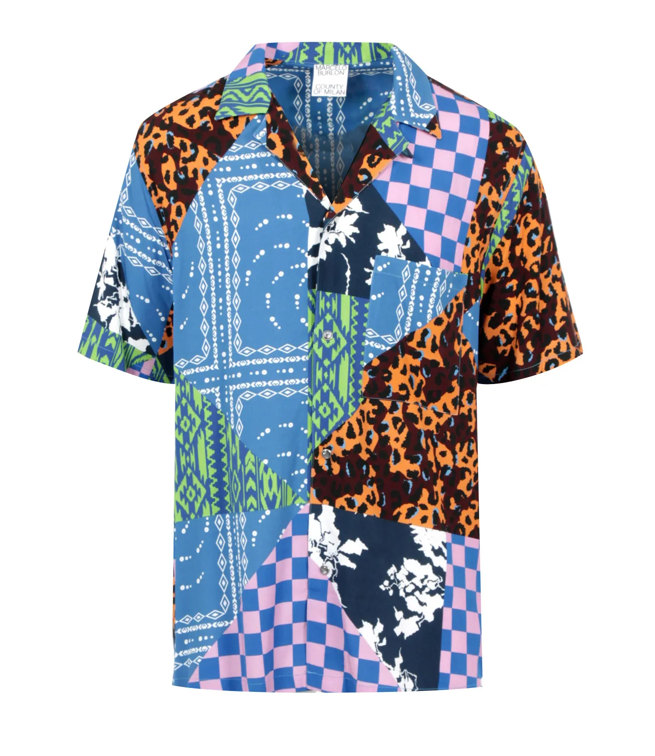 Marcelo Burlon | Camicia Mix&Match Hawaii Multiblu