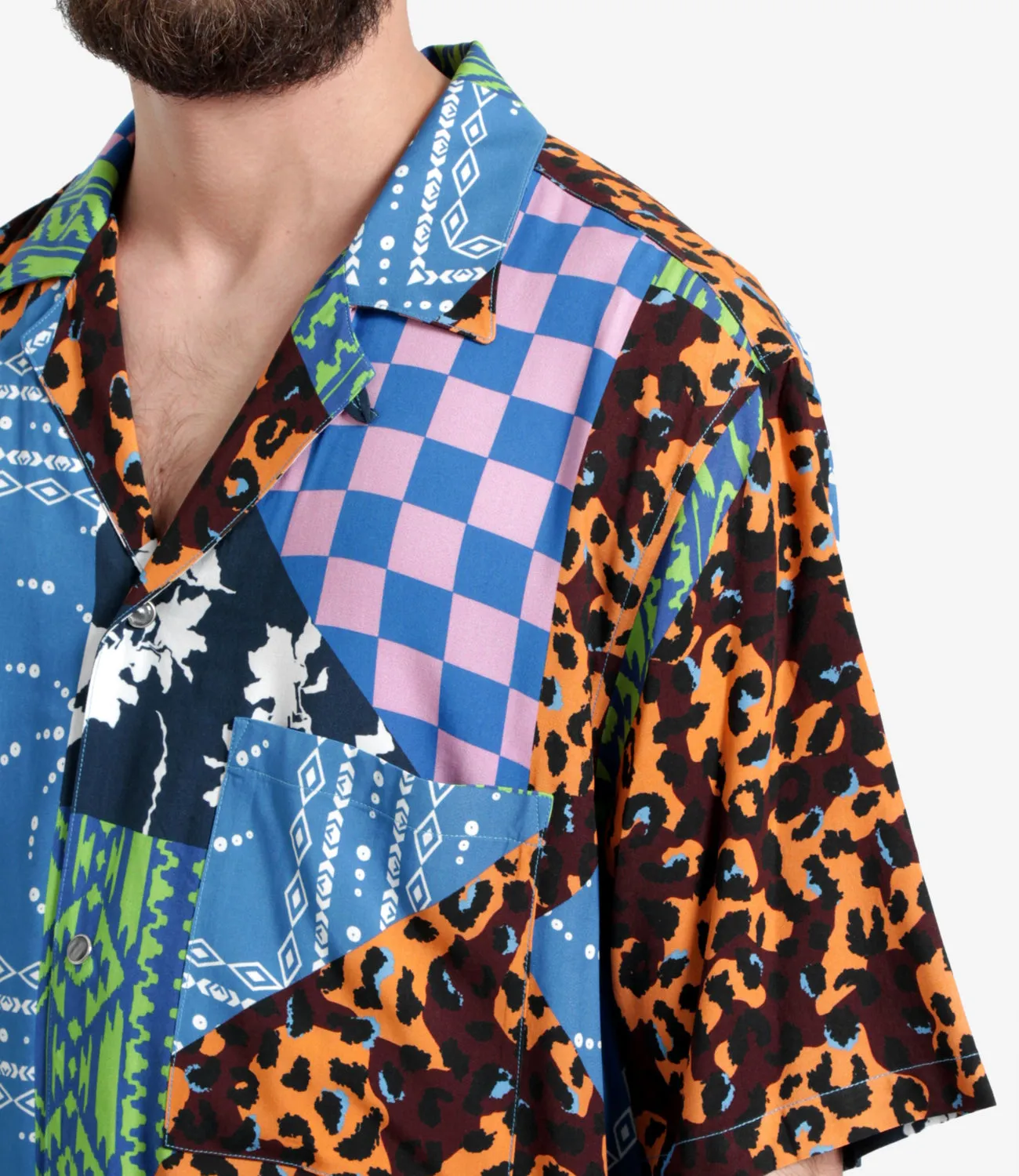 Marcelo Burlon | Camicia Mix&Match Hawaii Multiblu