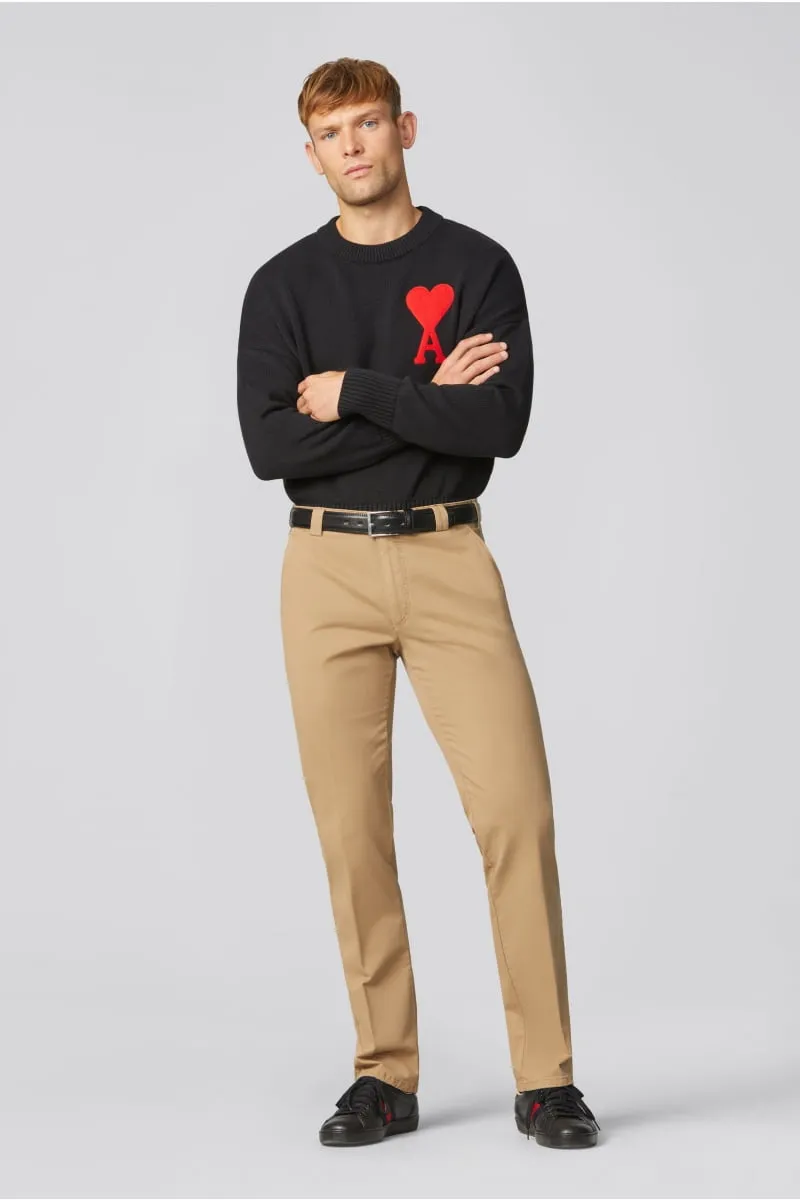 Meyer camel trousers in stretch cotton regular fit