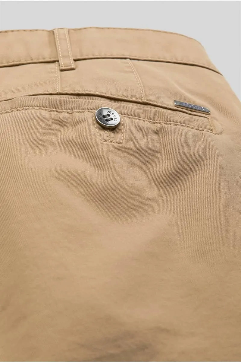 Meyer camel trousers in stretch cotton regular fit