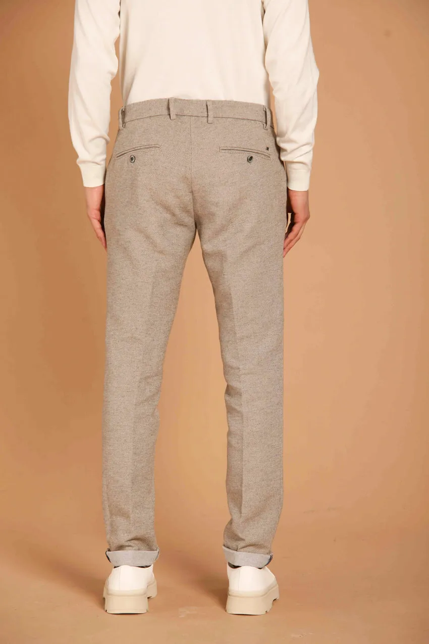 Milano Style pantalon chino homme en coton effet laine coupe extra slim