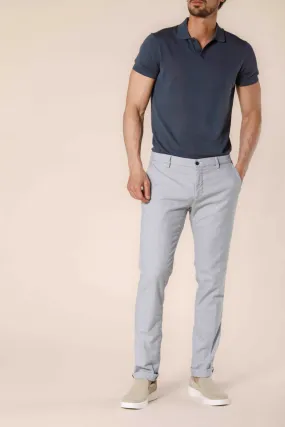 Milano Style pantalon chino homme en coton micro-motif extra slim