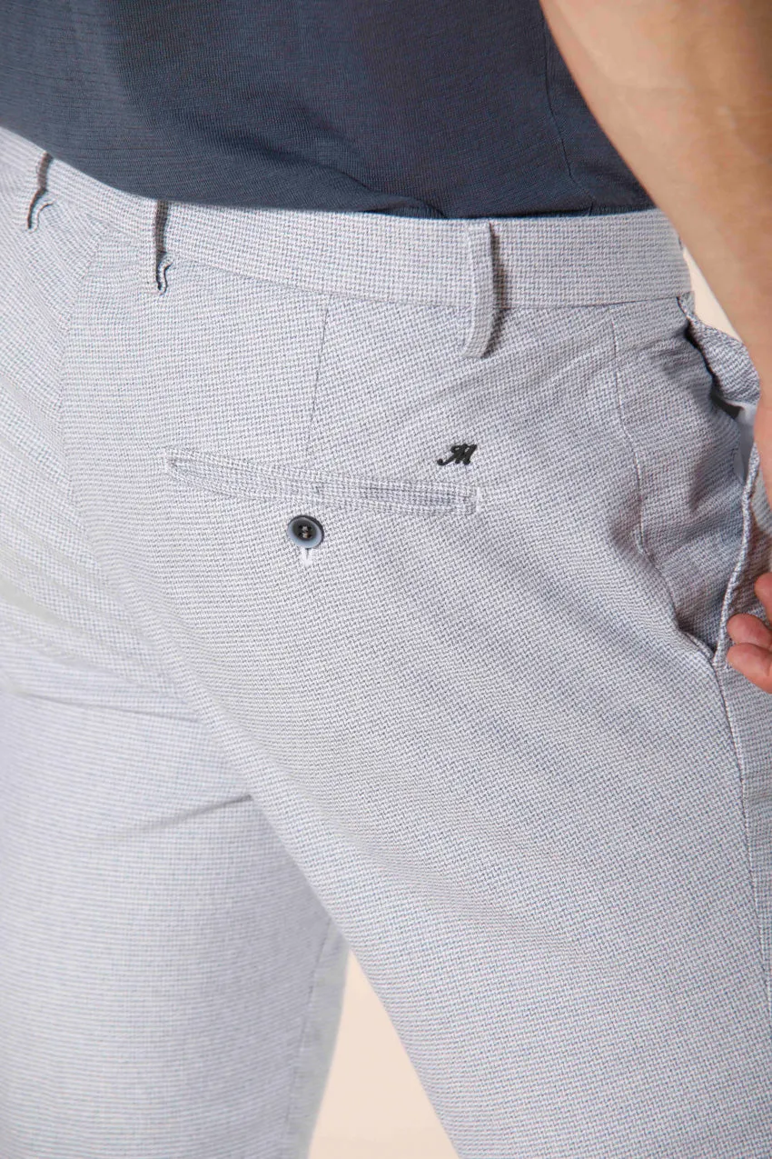 Milano Style pantalon chino homme en coton micro-motif extra slim