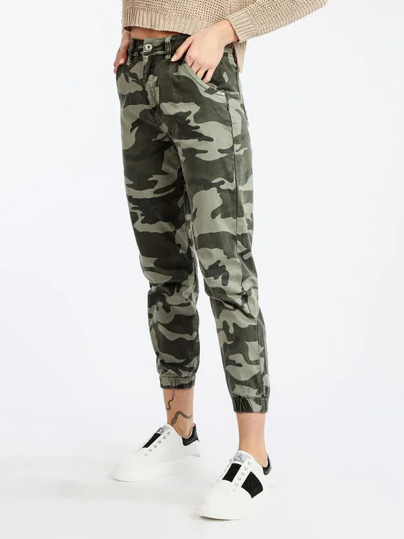 Miss Francy Pantalon femme militaire avec revers