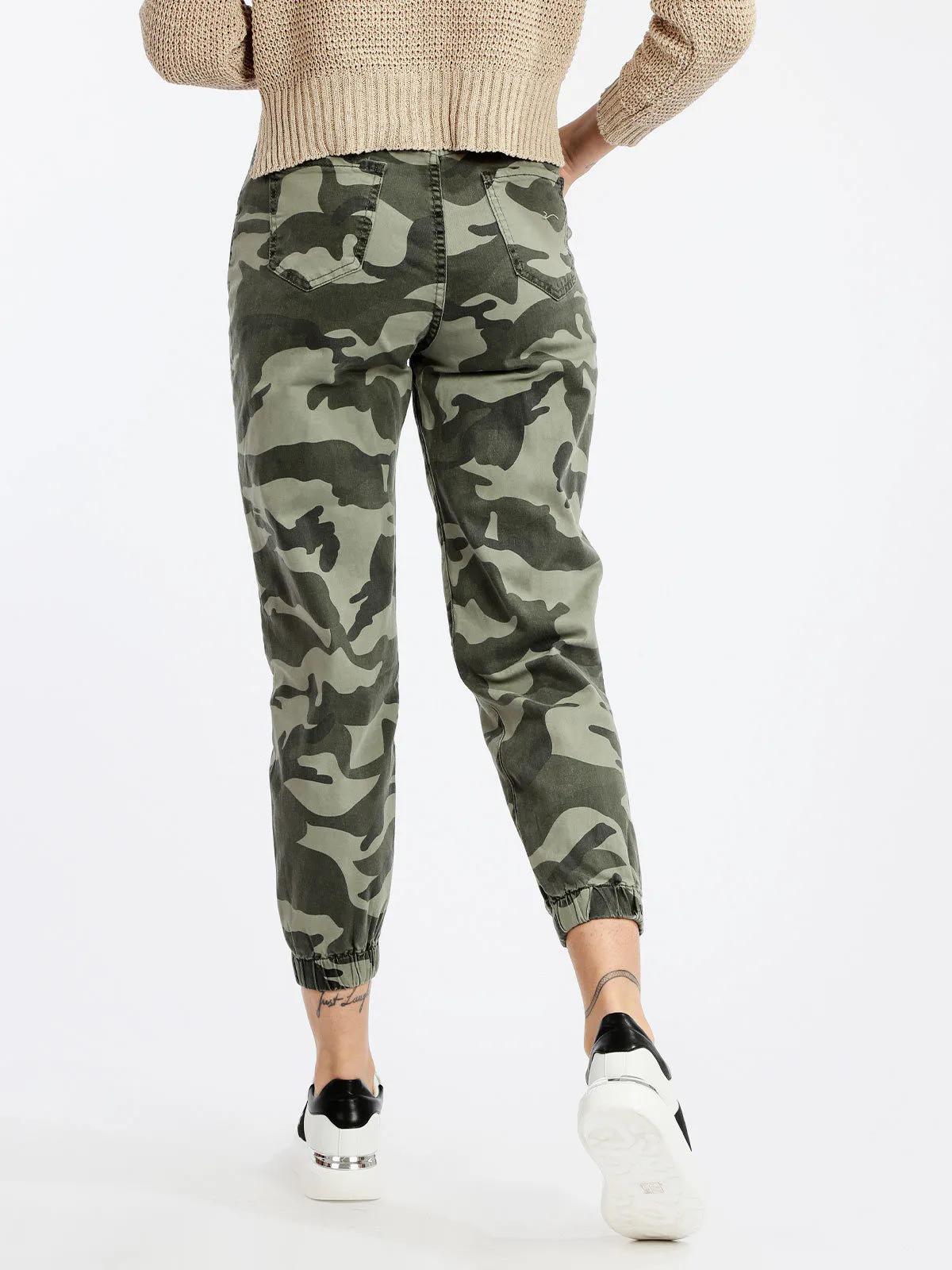 Miss Francy Pantalon femme militaire avec revers