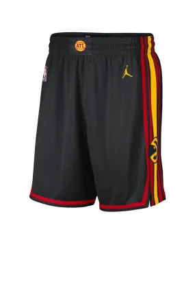 NBA ATLANTA HAWKS DRI-FIT STATEMENT SWINGMAN SHORTS - Black/University Red/Amarillo