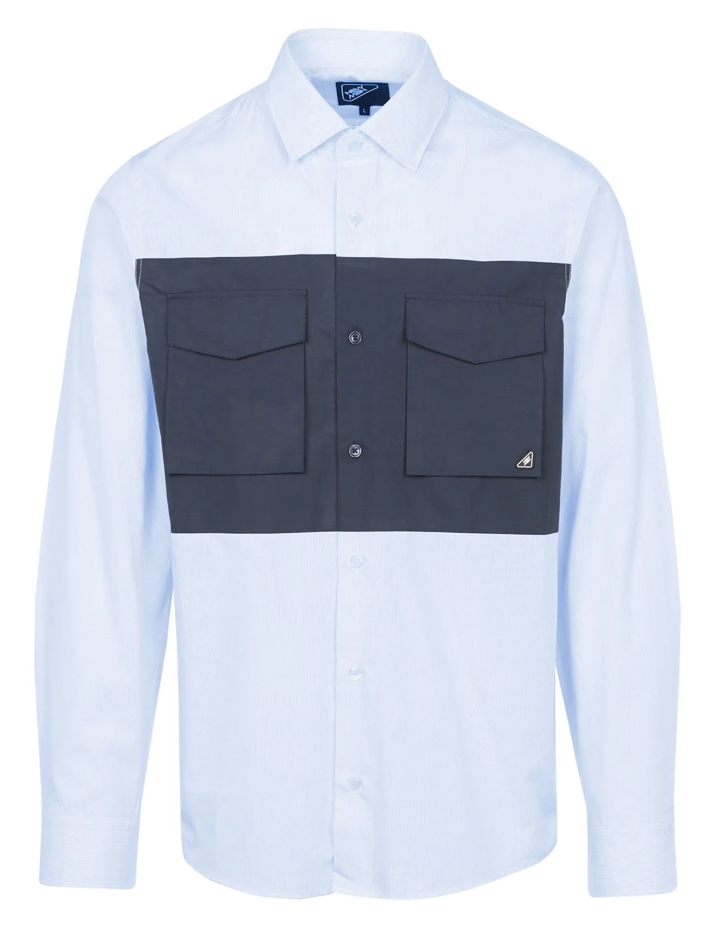  NEW MAN   CHAPTER - Camicia collo classico in cotone | Blu