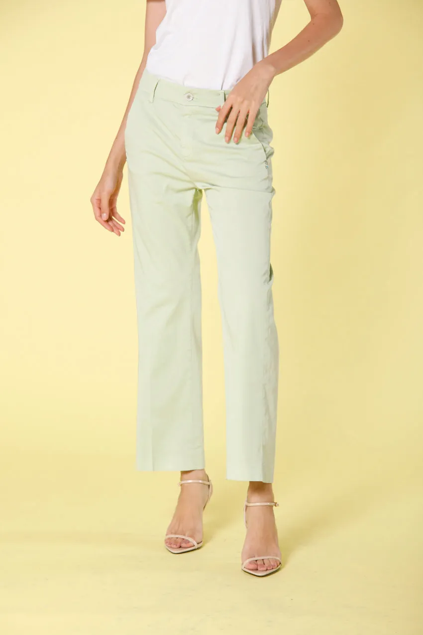 New York Cropped pantalon chino femme en parachute coton et tencel régulier