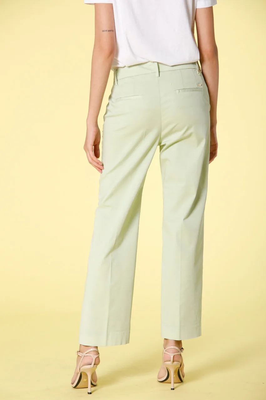 New York Cropped pantalon chino femme en parachute coton et tencel régulier