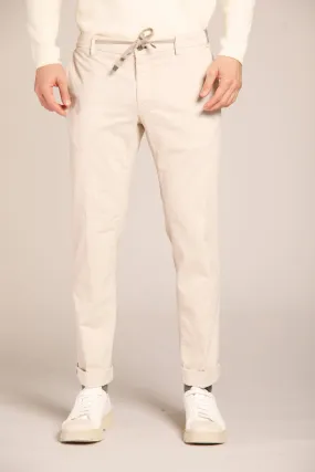 New York Elax pantalon chino jogger homme  en gabardine stretch coupe régulière