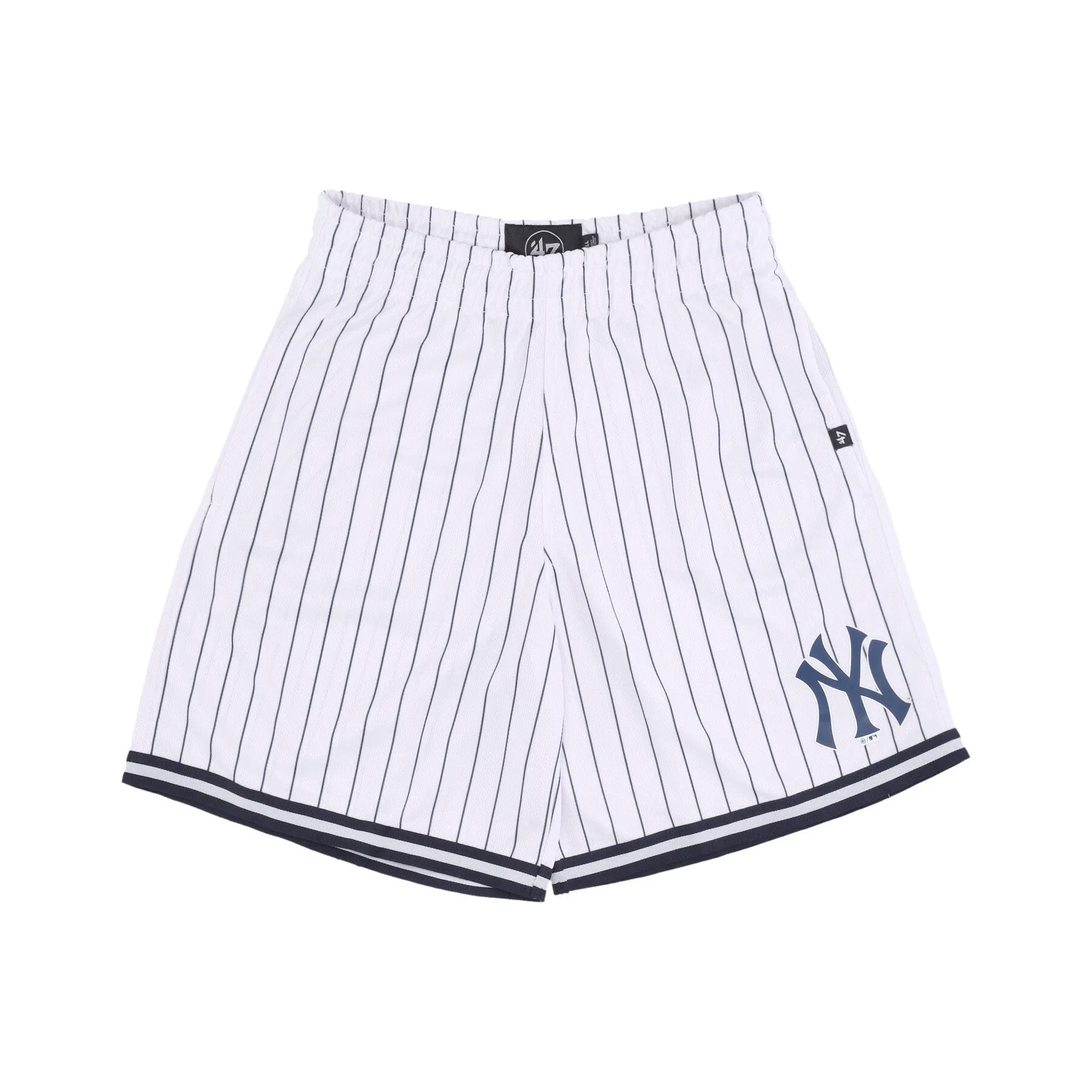 Pantaloncino Tipo Basket Uomo Mlb Pinstriped Grafton Shorts Neyyan White Wash