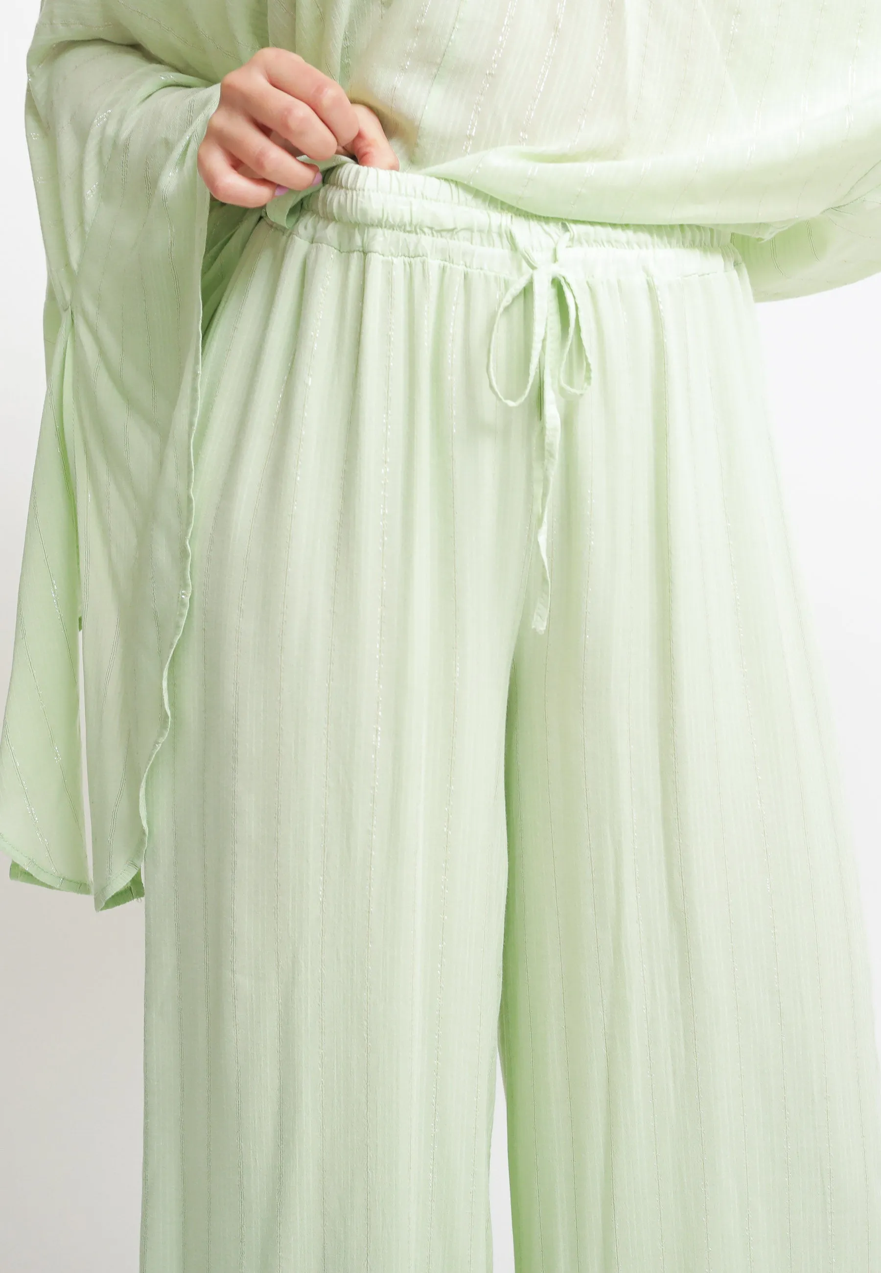 Pantalone Ampio Coulisse - Ice Green