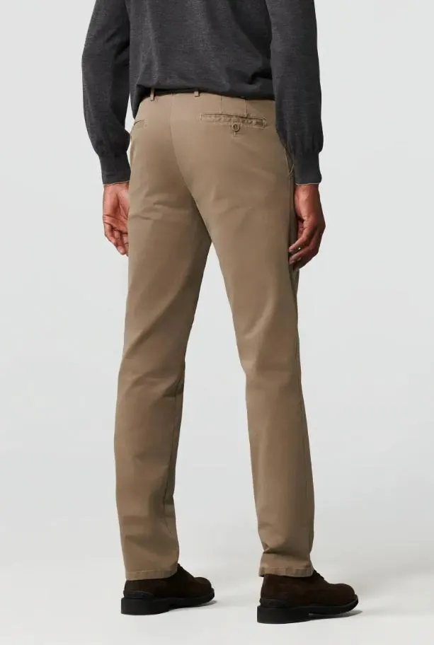 Pantalone beige meyer in cotone stretch drop quattro comfort fit