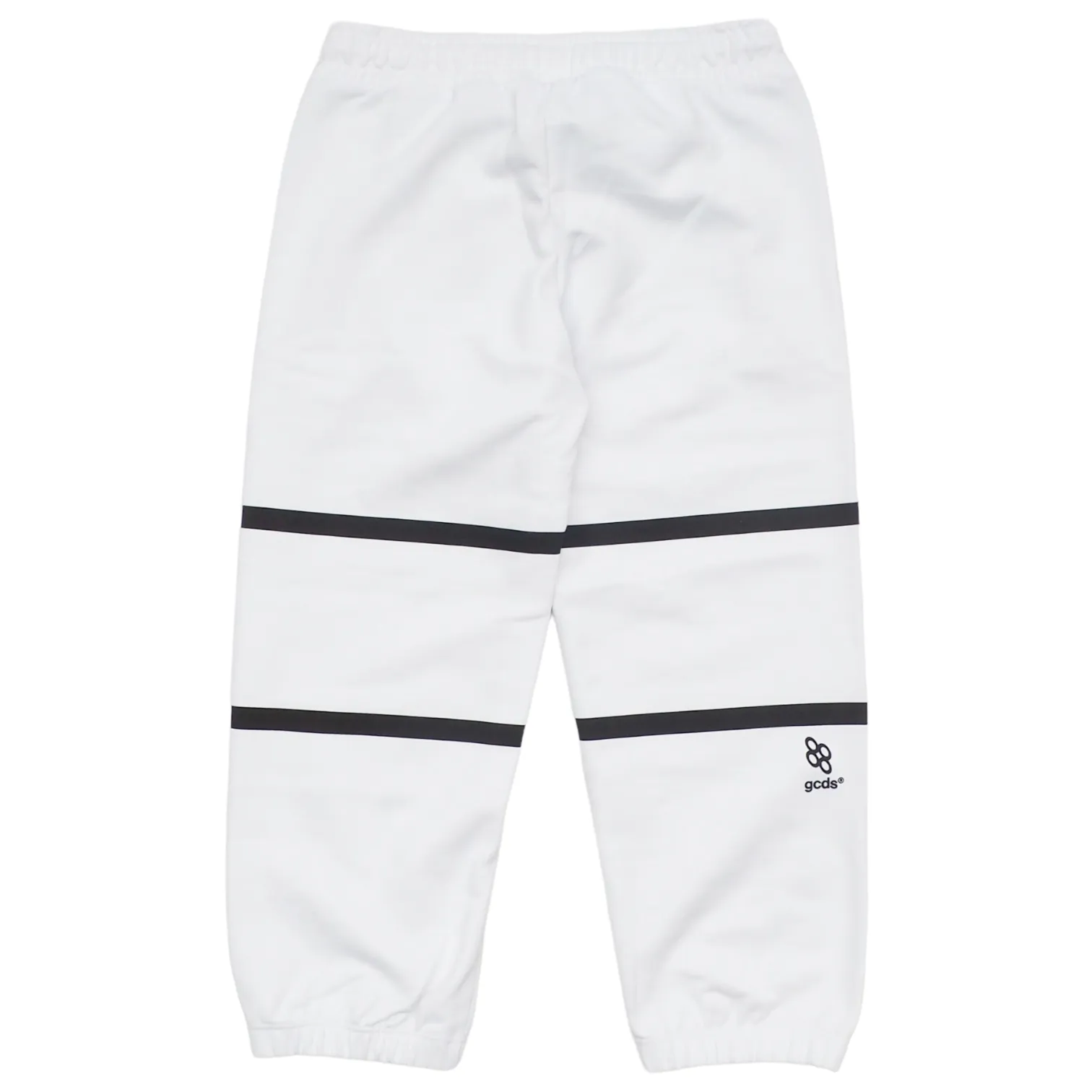 Pantalone bianco in felpa con logo per bambini