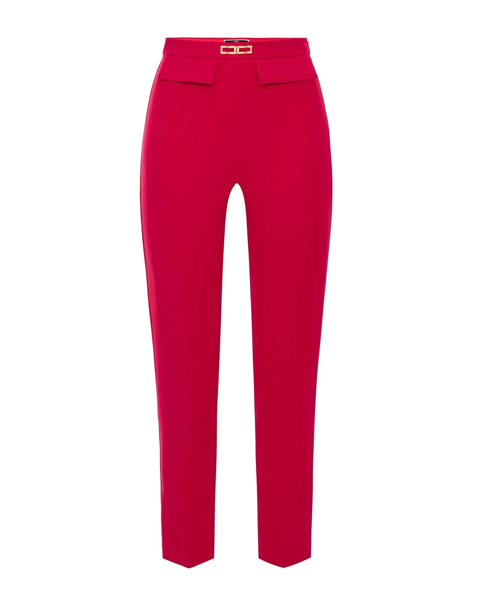 Pantalone crop doppio crepe fucsia