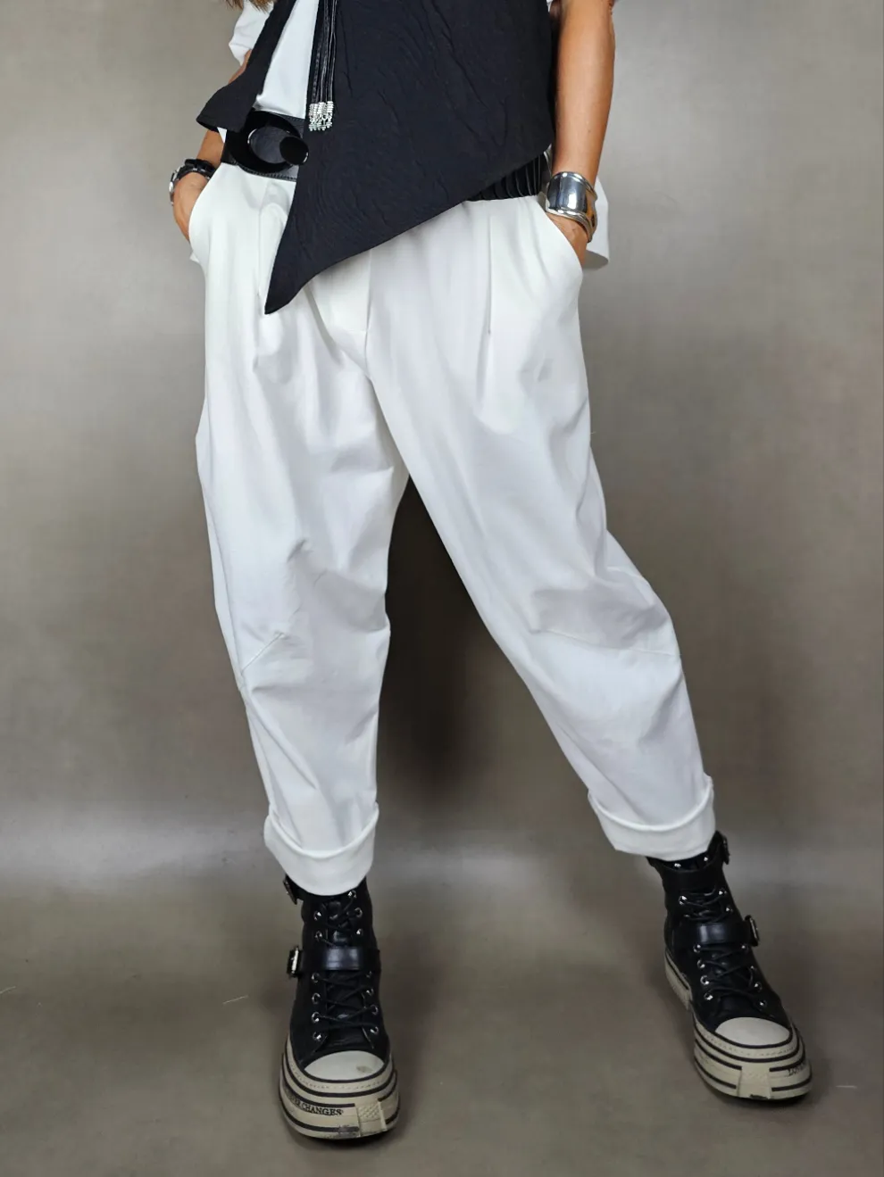 pantalone gamba pinzata 65vi30ny5ea