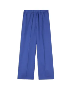 Pantalone lino leggero bluette